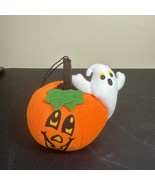 VTG Russ Berrie Plush Pumpkin Ghost #1171 Halloween Hanging Decor RARE 1... - $44.92 CAD