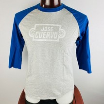 Jose Cuervo Liquor Themed Mens Medium M Blue Gray Raglan Sleeve T Shirt - £12.18 GBP