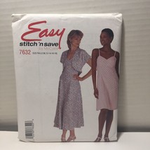 Easy Stitch &#39;n Save 7632 Size 12-18 Misses&#39; unlined Bolero and Dress in 2 Length - £10.27 GBP