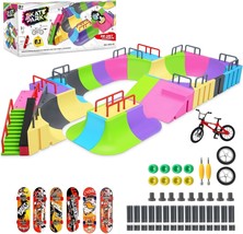 Momsiv Finger Skateboard Park Kit, 57Pcs Finger Skateboard Park Set With 6 - £30.88 GBP