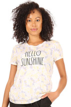 Rae Dunn Gray Icon Graphic T-Shirt, &#39;&#39;hello Sunshine&#39;&#39; &quot;Imagine&quot; - £7.81 GBP