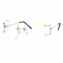 Übergröße Klarglas Brille Damen Rahmenlosen Gefast Gläser Brille - £10.14 GBP