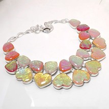 Orange Australian Triplet Opal Gemstone Handmade Necklace Jewelry 18&quot; SA 4345 - £12.82 GBP