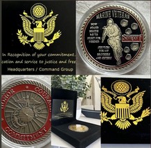 Veterans USMC Semper Fidelis United States Marine Corps Challenge Coin USA - £19.03 GBP