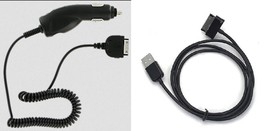 Car Charger + Usb Cable Cord For Samsung Galaxy Note Gt-N8013 10.1 Tablet - £19.53 GBP