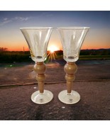 Bombay Wine Glass Goblet Gold Amber Glass Champagne Poland Large Baroque... - £47.06 GBP