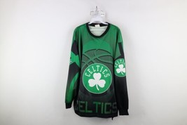 Vtg 90s Majestic Mens L All Over Print Boston Celtics Long Sleeve T-Shirt USA - $118.75