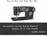 Universal KAB-M Keystone Sewing Machine Owner Manual Enlarged Hard Copy - $12.99