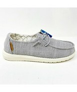 Hey Dude Wendy Linen Grey Youth Slip On Comfort Lightweight Loafer Shoes - £31.41 GBP