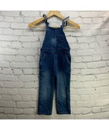 Genuine Kids By Osh Kosh Denim Overalls Girls Sz 4T Ruffled Straps Cotto... - £19.10 GBP