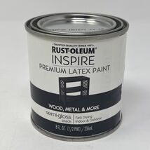 Rust-Oleum Inspire 297036 Premium Latex Paint, Semi-Gloss, Black 8 oz SH... - $13.99