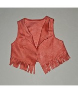 Coral Suede Fringe Vest 18&quot; Doll Clothes Replacement - £11.72 GBP