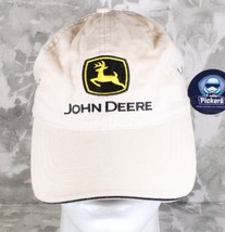 John Deere Beige Tan Hat Cap Tractors, Farm Equipment - £7.62 GBP