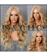 Blonde Mixed Blonde Lace Front Wig Soft Swiss Lace Center Part Curly w. ... - $164.05 CAD