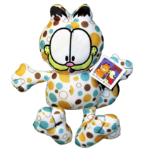 14&quot; Garfield With Tag Stuffed Animal Polka Dot Pattern Plush Cartoon Cat Toy - £10.61 GBP