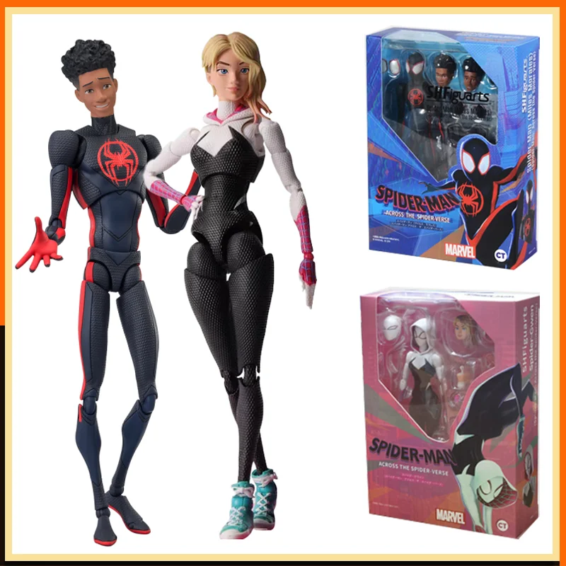 Sh Figuarts Spider-man Miles Morales Gwen Stacy Action Figure Marvel Spi... - $35.17+