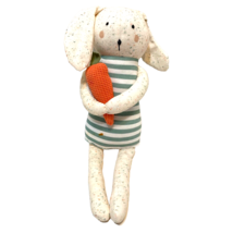 Vintage Handmade Plush Easter Bunny Holding Carrot Floppy Stuffed Animal 17 inch - £13.31 GBP