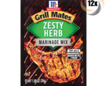 Full Box 12x Packets McCormick Grill Mates Zesty Herb Marinade Mix | 1.06oz - $36.20