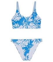 NWT Roxy Kids Flowers Addict Crop Top Swimsuit Set Size 14 - £19.56 GBP