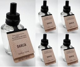 Bath &amp; Body Works DAHLIA Wallflower Scented Oil Refill Bulbs 5-Pack Lot - $34.60