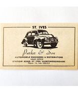1954 Parker &amp; Son Automobile Dealer St Ives Advertisement Automobilia E89F5 - €17,04 EUR