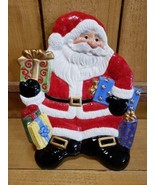 Fitz and Floyd Essentials Happy Holiday Santa Claus Cookie Candy Canape ... - $30.72 CAD