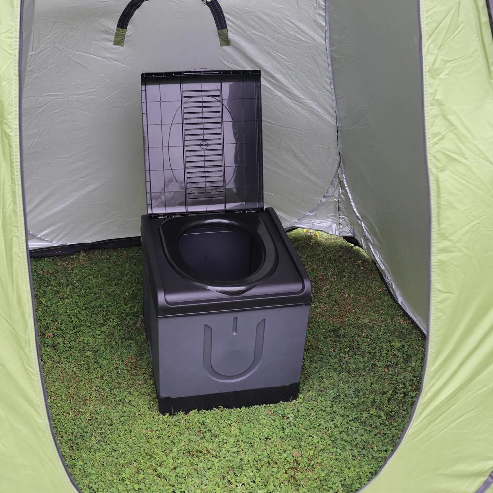 Camping Toilet Seat Foldable Car Toilet Travel Carry Potty Toilet Trash Can - £133.52 GBP