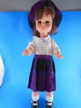 VINTAGE 18.5&quot; DOLL BY RELIABLE CANADA Blue sleep eyes Wool hat and skirt... - $705.97 MXN