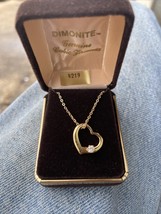 1x Vintage Heart Necklace  Delicate Box New 15” Chain - $21.78