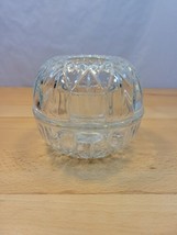 Vintage Homco Clear Glass Fairy Lamp Tealight Votive Candle Holder Round - £15.17 GBP