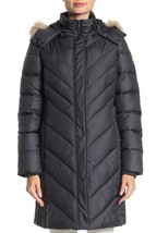 Nwt Larry Levine Hooded Puffer Jacket Women&#39;s Sz Medium Pewter Retails $245 - £30.92 GBP