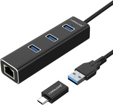 USB Hub 3.0 with Ethernet Multi USB Port USB Hub Splitter for Laptop Mul... - £35.32 GBP