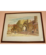 VINTAGE SIGNED WATERCOLOR, “STREET SCENE” BY MERINO - SIGNED - DATED: &#39;6... - $1,780.22 MXN