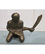 Vintage 1950s PLASTICRAFT 90mm Gold Plastic Pirate Kneeling with Pistol ... - $18.45 CAD