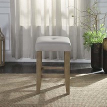 Charnell Counter Height Stool 2Pc, Gray Faux Leather &amp; Oak Finish - $159.00