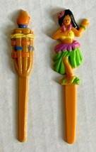 Bakery Crafts Plastic Cupcake Favors Toppers New Lot of 6 &quot;Tiki Torch Pi... - £5.49 GBP