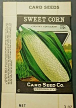 Vintage Sweet Corn Country Gentleman Box Card Seed Co Fredonia NY NOS - £7.85 GBP