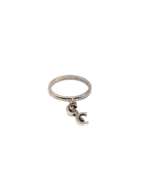 James Avery 925 Silver C &amp; C Charm Dangle Ring Size 8.5 - $64.35