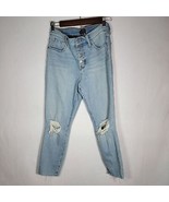 J Crew Jeans Womens Size 27 Blue Skinny Ankle High Rise Pants Gently Used - £18.81 GBP