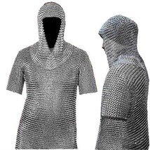 NauticalMart Medieval Chain Mail Shirt And Coif Armor Set - £127.73 GBP