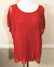 Lafayette 148 Linen Generously Sized Lightweight Orange Sweater Size S Tunic - £29.14 GBP