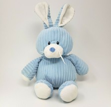 Ganz Corduroy Cuties Blue &amp; White Bunny Rabbit Rattle Stuffed Animal Plush Toy - £36.61 GBP