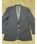 Vintage Burberry&#39;s Navy Wool Blazer - Size 42 - Sport Coat Classic-core - $53.85 CAD