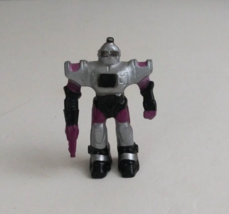 1994 Soma Rubber Sonic Rangers Silver Robot Warrior 1.75&quot; Mini Figure - $5.81