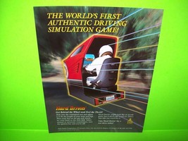 Hard Drivin Original 1988 NOS Classic Video Arcade Promo Sales Flyer Driving - £14.18 GBP