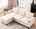 L-Shape Modern Sofa, Sectional Couch With Built-In Usb Port And Convenie... - £542.04 GBP