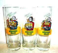 3 Brauerei Kuppers Kolsch Cologne Wuppertal Mardi Gras German Beer Glasses - £15.94 GBP