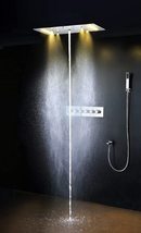 Cascada Luxurious Recessed Large 15&quot; x 28&quot; LED Waterfall Rainfall Shower System  - £1,661.82 GBP+