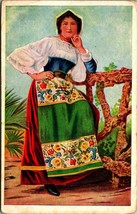 Italian Folk Dress Costume UNP Unused 1900s UDB Postcard - $9.00