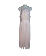 Lulus Forever and Always Blush Pink Lace Maxi Dress, Size Large Sleevele... - $48.29 CAD